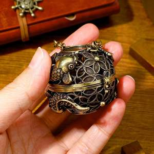 Handcrafted Religious Middle Eastern <b>Bakhoor</b> Incense Burner for <b>Oud</b> Chips Premium Home Decor & Gift Distribution Metal - Product Image 1