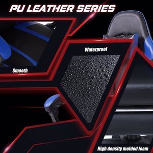 Sedia da Gaming Ergonomica Reclinabile Girevole in Pelle PU con Supporto Lombare e Poggiapiedi Incluso per Adulti - Product Image 4