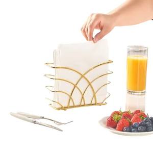 Support de serviettes décoratif classique en métal de qualité supérieure, base rectangulaire large, pieds surélevés pour une stabilité accrue, polyvalent - Product Image 2