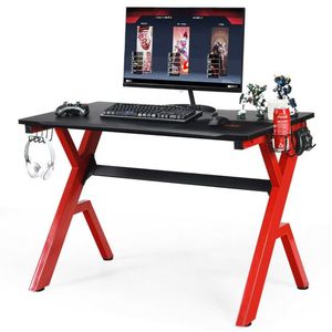 Gaming <b>Desk</b> with Headphone Mouse Pad and Cup Holder Storage Features - Product Image 6
