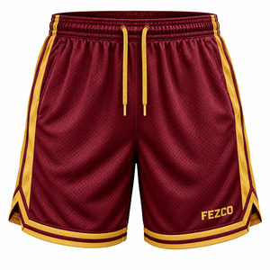 Shorts de basketball en mesh respirant pour hommes, style streetwear, pour la gym et le fitness, décontractés, sublimation, logo personnalisé, vente en gros - Product Image 3