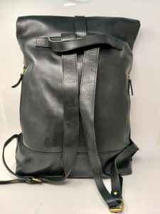 Genuine Leather Roll Top <b>Backpack</b> Mens Retro Hiking Bag Cowhide Travel Rucksack Waterproof Computer Pack LTBP-0071 - Product Image 2