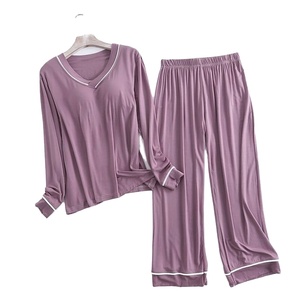 Conjunto de Pijamas Ecológicos de Algodón Natural para Mujer, Ropa de Dormir Suave y Transpirable, Tejido Sostenible de Base Biológica, Traje para el Hogar para Mujer - Product Image 2