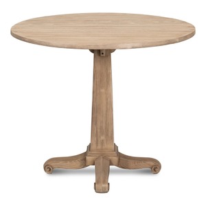 Mesa Clásica de Madera de Teca con Base de Pedestal Tallada, Mesa de Comedor de Madera Sólida para Restaurante, Cafetería, Hotel y Muebles de Interior - Product Image 2