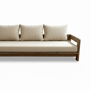 Sofá Moderno para Exteriores Luna de 2 Plazas, Resistente al Agua, Hecho de Madera de Teca Indonesia Sólida, para Distribuidores Internacionales, Calidad de Exportación - Product Image 5