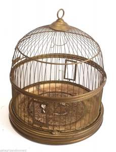 Cage à oiseaux en métal, grande cage pour oiseaux, cages de vol pour animaux de compagnie avec support à roulettes - Product Image 6