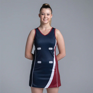 Athletic Sportswear High Stretchable Polyester Made Stretchable Sports Jersey Sleeveless <b>Dress</b> <b>Custom</b> Made Netball Uniforms - Product Image 6