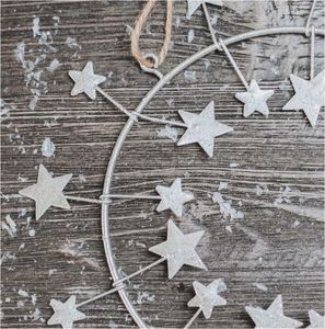 Colgante metálico de plata con forma de estrella para decoración navideña, colgante de alta calidad para fiesta en casa, Año Nuevo, 2023 - Product Image 2