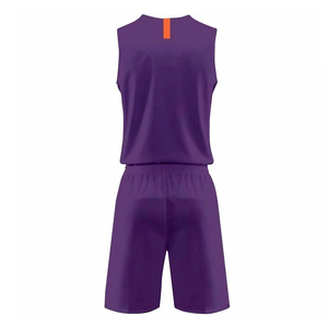 Maillot de basket-ball et short de sublimation respirants 100 % polyester, fabriqués au Pakistan, avec couleurs et designs personnalisés. - Product Image 3