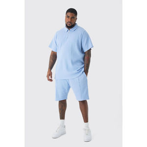 Ensemble T-shirt et short en coton 100% lavé, coupe oversize, pour homme - Collection été en gros - Product Image 5