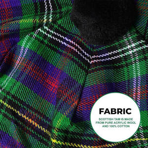 Sombrero Escocés Personalizado Highland Tam o' Shanter con Pompón de Lana, Tartán de Clanes, Gorro de Clanes, OEM ODM - Product Image 4