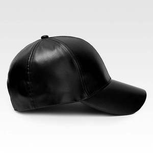 Gorra de Béisbol de Cuero Negra Unisex, Ajustable, Estilo Casual, para las Cuatro Estaciones - Product Image 5