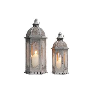 Lanterne de luxe en métal et verre, lanternes en fer pour la décoration de la maison pour le mariage et Noël - Product Image 1