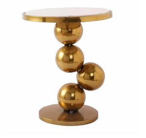 Modern Marble Top <b>Console</b> <b>Table</b> with <b>Gold</b> Brass Pedestal Base Contemporary Living Room Accent Furniture - Product Image 1