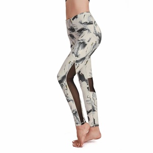 Leggings taille haute pleine longueur avec poche invisible, imprimé abstrait, extensibles, respirants, séchage rapide, pantalon de yoga pour femme - Product Image 4
