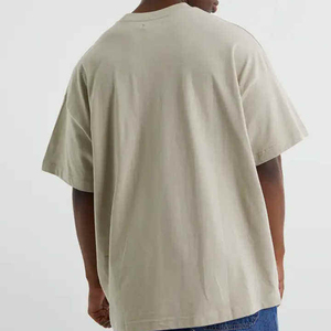 เสื้อยืดผ้าฝ้ายสีน้ำเงินขนาดใหญ่สำหรับผู้ชาย แขนสั้น คอกลม สีพื้น สวมใส่สบายในฤดูร้อน สำหรับเสื้อยืดขนาดใหญ่ของผู้ชาย - Product Image 5