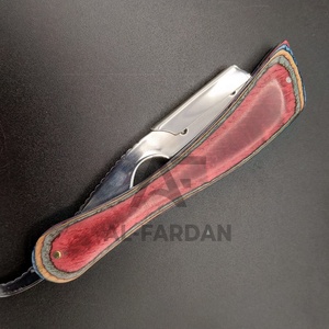100% Natural Wood Handle Stainless Steel <b>Single</b> <b>Blade</b> Men's Shaving Classic Cut Throat Straight <b>Razor</b> With Custom Logo - Product Image 2