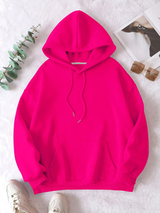 Conjunto de sudadera con capucha y pantalones deportivos de forro polar para mujer, suave y cálido, para gimnasio, yoga o viajes, atuendo informal de invierno. - Product Image 3