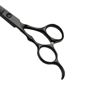 Custom Professional Hairdressing Barber Right Handed <b>Scissors</b> Black Coated Stainless Steel Hair Cutting Shears Wholesale OEM - Product Image 4