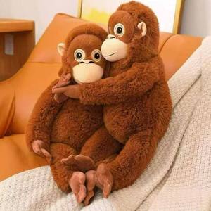 Cute Monkey Plush Toy Pair <b>Hugging</b> Soft Stuffed Animal <b>Pillow</b> 51cm-99cm Unisex Gift for Kids 8 to 13 Years - Product Image 2