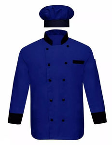 Veste de chef noire personnalisée avec bordure jaune, manches longues, uniforme de cuisine, veste de chef professionnelle pour restaurant, hôtel, boulangerie, restauration - Product Image 4