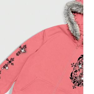 Conjunto de Pantalones Anchos Personalizados para Mujer y Sudadera con Cremallera, Chándal de Dos Piezas de Forro Polar, Sudadera de Manga Larga, Pantalones Rectos, Conjunto al por Mayor - Product Image 2