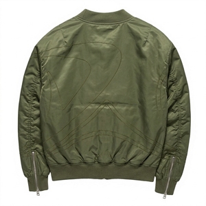Men's Retro Reversible Leather Bomber <b>Jacket</b> Winter Stand Collar Windproof <b>Fleece</b> <b>Lined</b> Zipper Casual <b>Jacket</b> - Product Image 3