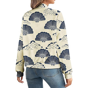 Custom <b>Womens</b> Winter Bomber <b>Jackets</b> Sheep Skin Woven Lightweight Outerwear Windproof Stand Warm Stylish Customized Colors Logo - Product Image 2