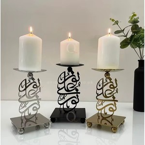 Support de bougie ovale en laiton personnalisable en gros avec base en marbre, décoration moderne pour la maison - Product Image 4