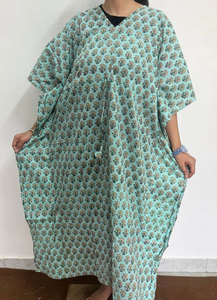 Elegante Vestido Kaftán de Algodón Estampado para Mujer, Perfecto para Uso Casual y Salidas de Verano - Product Image 4