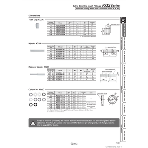 นิวเมติกส์แบบสัมผัสเดียว KQ2N16-99ชิ้นส่วนนิวเมติก SMC - Product Image 1