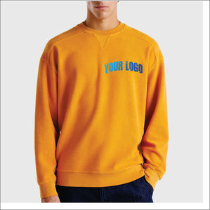 เสื้อสเวตเชิ้ตโอเวอร์ไซส์ผ้าฝ้าย 100% หนานุ่ม สกรีนโลโก้ได้ สตรีทแวร์ผู้ชาย ใส่สบาย คุณภาพสูง - Product Image 1