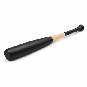 Bâton de baseball en bois léger personnalisé avec logo, 1 pièce, avec poignée en caoutchouc |   Entraînement et compétition de haute performance - Product Image 2