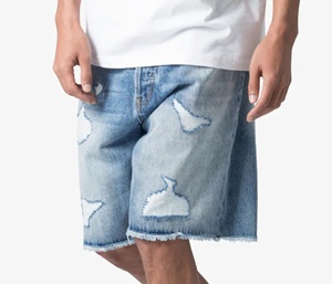 Shorts en jean décontractés pour homme, taille mi-haute, séchage rapide, respirants, écologiques, style vintage, vente en gros OEM, haute qualité, été, best-seller - Product Image 6