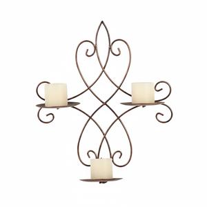 Support mural décoratif en fil métallique fait main de qualité supérieure pour bougies, appliques murales en fer courbées en forme de fleur - Product Image 3