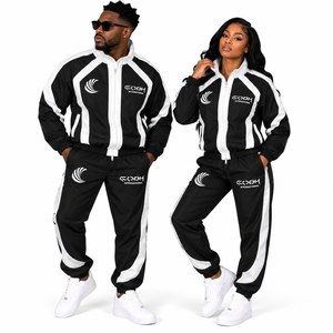 Unisex Winter Windbreaker Track Suit Set Sport <b>Jacket</b> Windproof Lightweight High Quality Custom Logo Workout Solid Nylon High - Product Image 3