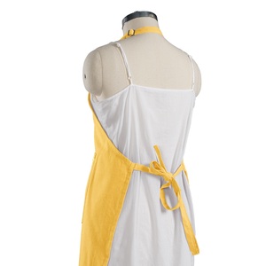 <b>Apron</b>, Dual Pocket, Adjustable Tie, Multipurpose Washable Bib <b>Apron</b> for Home, Kitchen, Chef and Professionals Yellow Gold - Product Image 6