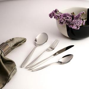 Juego de cubiertos de plata de primera calidad con acabado espejo para cocinas domésticas, restaurantes, hoteles, cafeterías, oficinas y comidas diarias. - Product Image 4