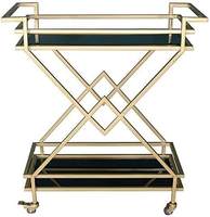 Chariot de service multifonctionnel moderne en métal argenté/doré pour hôtel, restaurant, bar à domicile et salon – Meilleures ventes