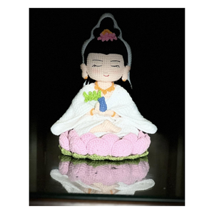 ตุ๊กตาถักโครเชต์ลุยจิ หมวกสีเขียว ชุดเอี๊ยมสีน้ำเงิน พวงกุญแจตุ๊กตาการ์ตูน 3 มิติ ของเล่นนุ่ม - Product Image 4