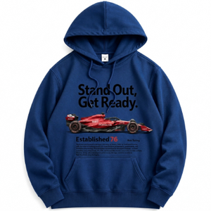 Sudadera con capucha de algodón y felpa extragrande personalizada OEM con diseño de logotipo frontal, ajuste holgado y estampado digital. - Product Image 1