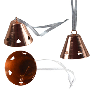 Shiny <b>Copper</b> Plated Hanging Bell Iron Metal Design Christmas Hanging Bell Best Festive Home Decor <b>Ornament</b> Design - Product Image 5