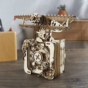 MUSIC PARK Puzzle 3D in Legno, Kit Modello Fai-da-Te Aereo Punk, Carillon 'You Are My Sunshine' per Regali di Compleanno e Festività - Product Image 4
