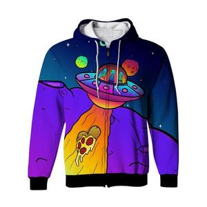 Sudadera con Capucha Galaxy Print para Hombre, Manga Regular, Tejido de Poliéster, Estilo Urbano Otoñal, Diseño con Logotipo Frontal - Product Image 4