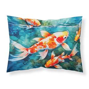 Koi Fish Decorativo Artwork Funda De Almohada Ligero y súper suave Fácil cuidado Funda de cojín de tamaño estándar - Product Image 1