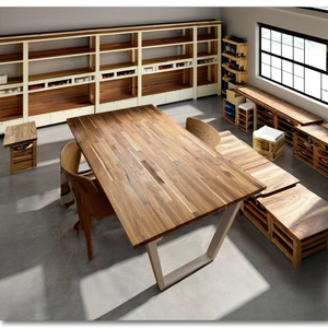 Planche de comptoir en bois massif à jointures à l'ongle, bloc de boucher naturel pour table de cuisine, bureau, mobilier, surface lisse et durable - Product Image 1