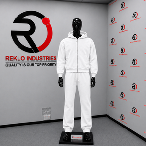 Conjunto Deportivo de Forro Polar Blanco para Hombre, Sudadera con Cremallera Completa y Pantalones Jogger, Ropa Deportiva Informal de Invierno, Fabricante y Proveedor OEM al por Mayor - Product Image 3