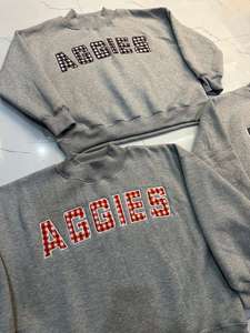 Sudadera de Invierno de Manga Larga para Mujer, de Algodón y Felpa, Personalizada AGGIES, Cuello Alto, Logotipo Bordado, Proveedor OEM - Product Image 2