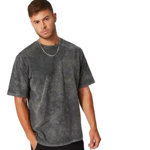 Camiseta de Algodón Lavado de Color Sólido para Hombre, Manga Corta, Cuello Redondo, Corte Regular, Estilo Casual, Tejido Jersey - Product Image 4