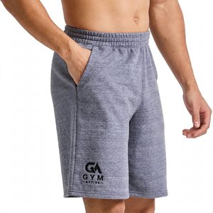 กางเกงขาสั้นออกกำลังกายผู้ชายสไตล์วินเทจ GYM Active ผ้าแคนวาสคอตตอน 100% เอวกลาง ซิปหน้า มีกระเป๋า เหมาะสำหรับออกกำลังกาย เล่นกีฬา วิ่ง - Product Image 2